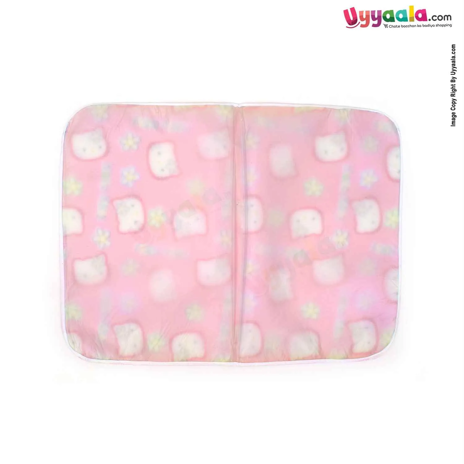 Plastic Sleeping Mats Water Proof Bed Protector With Foam Cushioned for Babies Hello Kitty Print Small