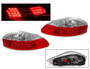 Porsche 986 Boxster 1999-2004 Red & Clear LED Taillight