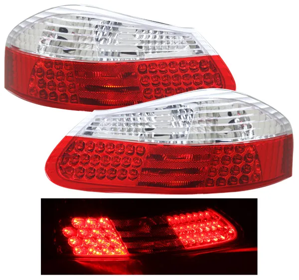 Porsche 986 Boxster 1999-2004 Red & Clear LED Taillight