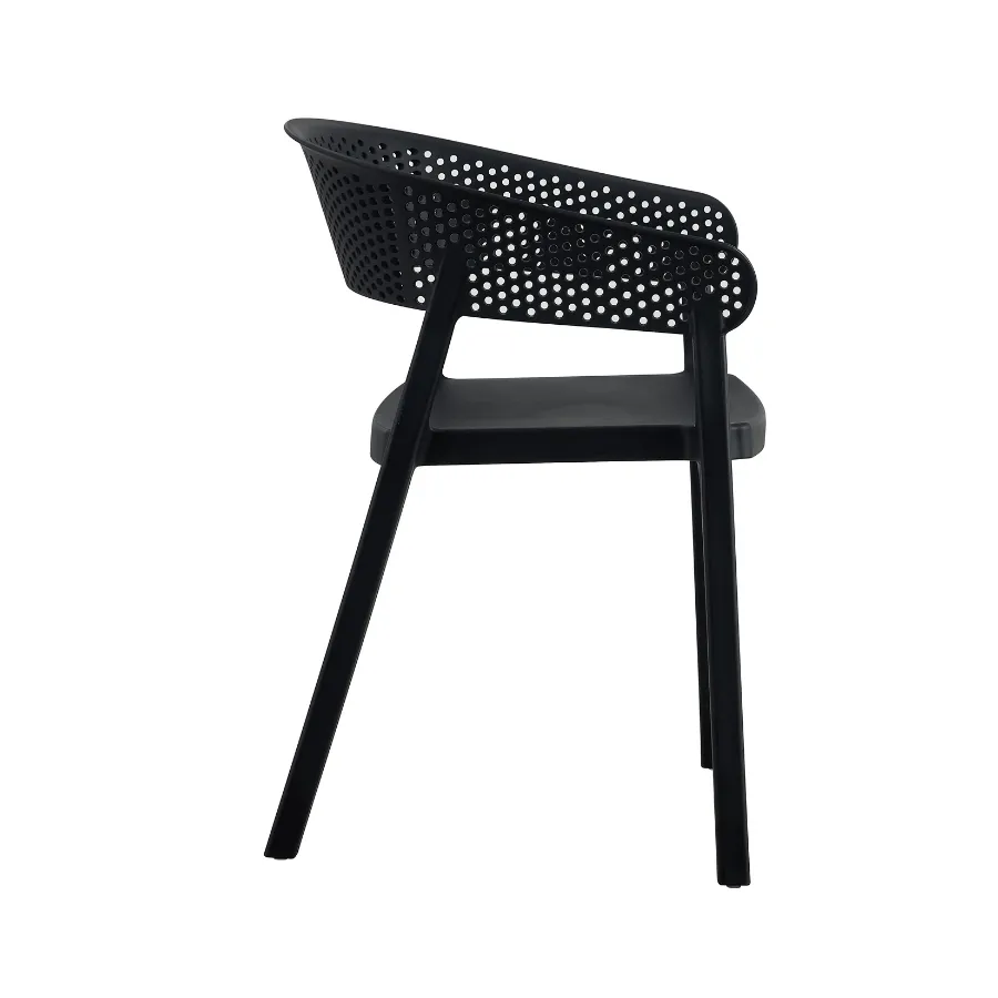 Santacruz Outdoor Black Cafe Bistro Chair