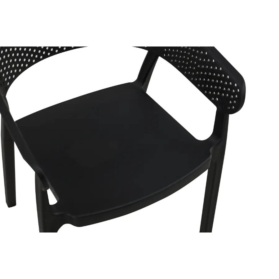 Santacruz Outdoor Black Cafe Bistro Chair