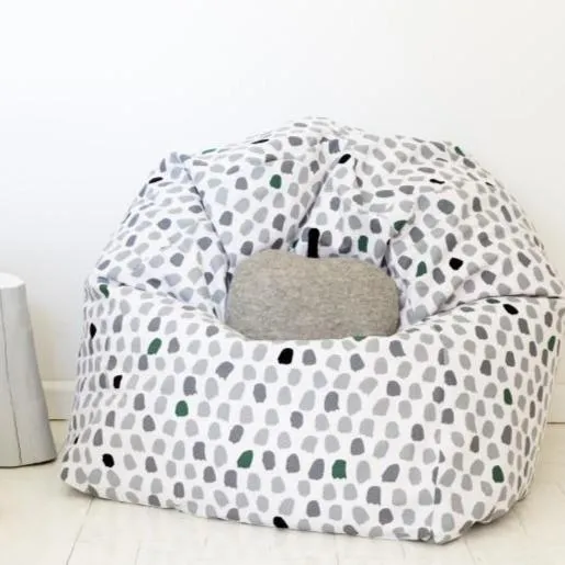 Splotches Bean Bag - Green & Grey