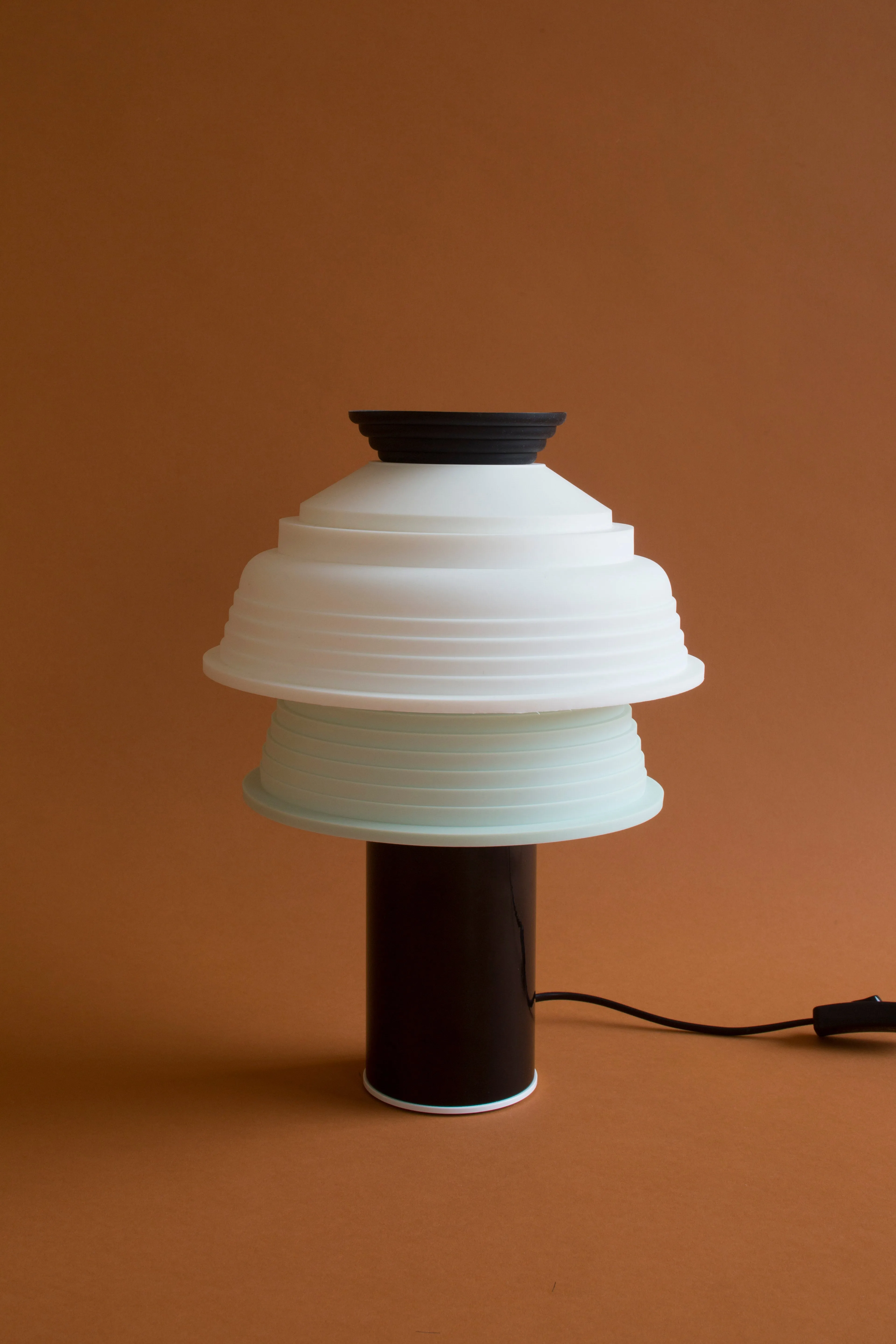 Table Lamp "TL4" by SOWDEN in Black White Mint Green Color