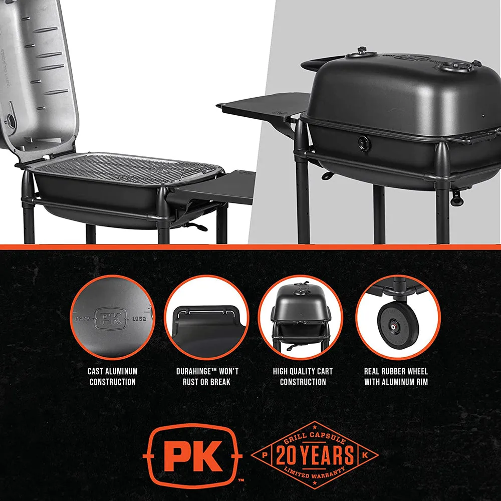 The All New Portable Kitchens PK300-BCX Charcoal Grill & Smoker Graphite & Black