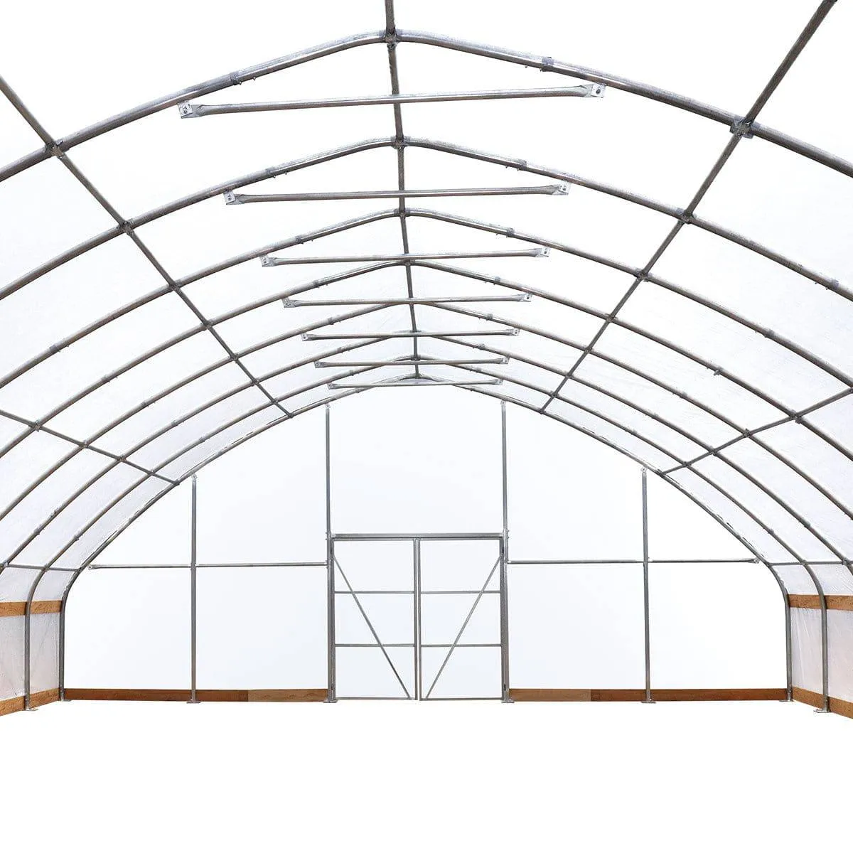 TMG Industrial 30’ x 30’ Tunnel Greenhouse Grow Tent w/6 Mil Clear EVA Plastic Film, Cold Frame, Hand Crank Roll-Up Sides, Peak Ceiling Roof, TMG-GH3030