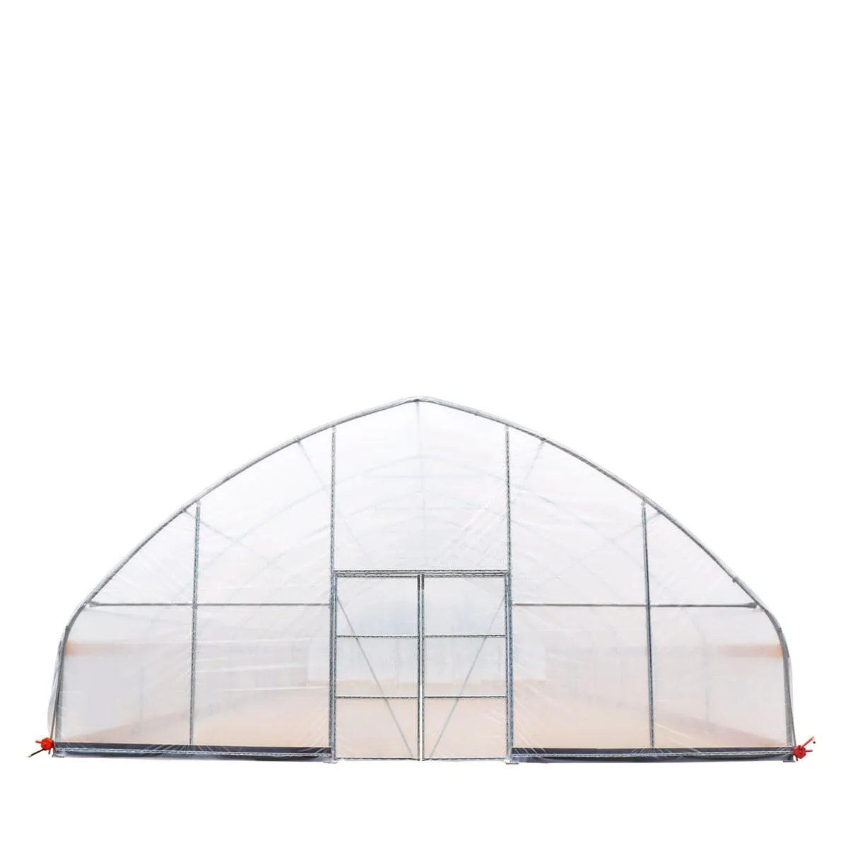 TMG Industrial 30’ x 30’ Tunnel Greenhouse Grow Tent w/6 Mil Clear EVA Plastic Film, Cold Frame, Hand Crank Roll-Up Sides, Peak Ceiling Roof, TMG-GH3030