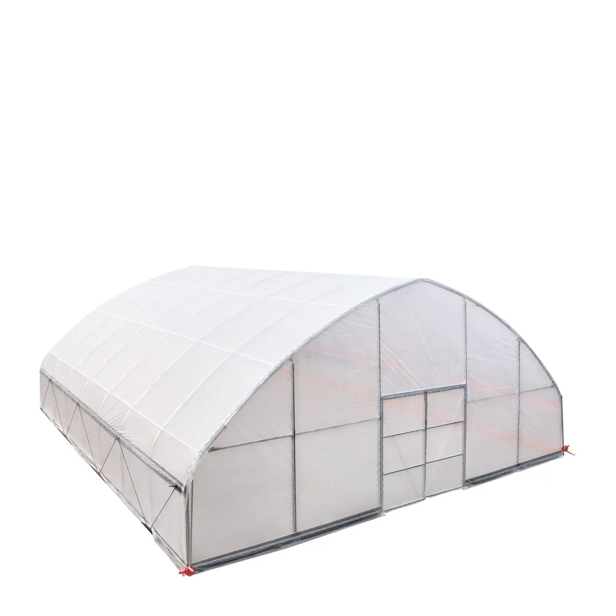 TMG Industrial 30’ x 30’ Tunnel Greenhouse Grow Tent w/6 Mil Clear EVA Plastic Film, Cold Frame, Hand Crank Roll-Up Sides, Peak Ceiling Roof, TMG-GH3030