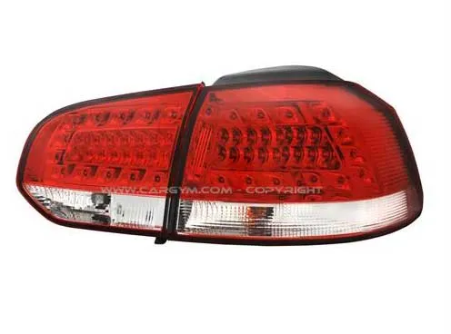 VW GOLF VI MK6 2009  Red & Clear LED Taillight