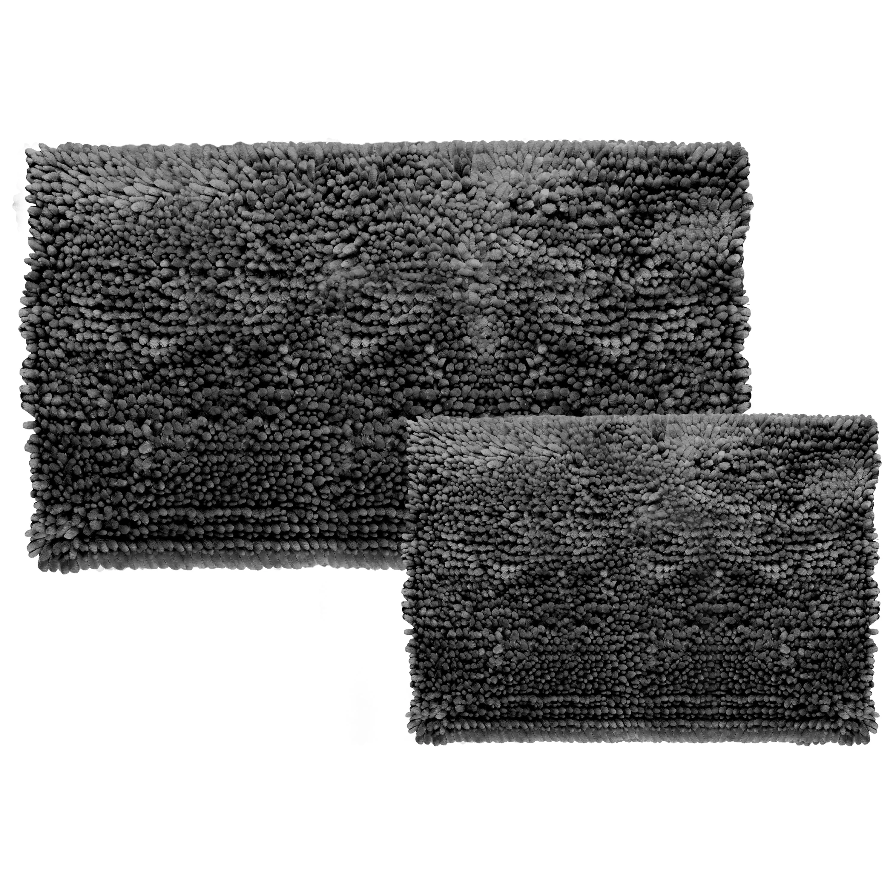 Zahari Home Luxury Chenille Bathroom Rugs 2 Piece Ultra Soft Absorbent Bath Mat